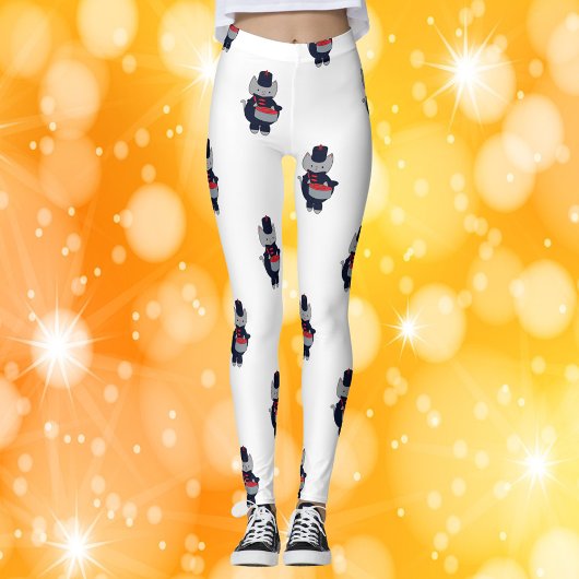 Marching Band Snare Drum Navy Blue Red レギンス