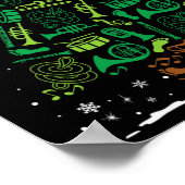 Marching Nd Instrument Family Matching Christmas T ポスター (角)