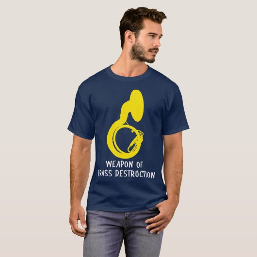 Marching sousaphone  Weapon of Brass Destruction Tシャツ (正面フル)