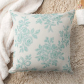 Marcie and Lou Green Floral Vintage クッション (ブランケット)