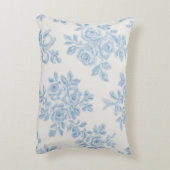 Marcie and Lour Blue Floral アクセントクッション (裏面(縦))