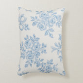 Marcie and Lour Blue Floral アクセントクッション (正面(垂直))