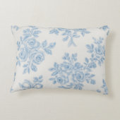 Marcie and Lour Blue Floral アクセントクッション (裏面)