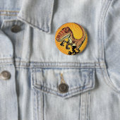 Marco D Carillo著ヴェロキラプトルの猛禽の恐竜 缶バッジ (インサイチュ)