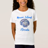 Marco Island Florida Pretty Mosaic Seashell Name Tシャツ (正面)