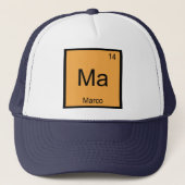 Marco Name Chemistry Element Periodic Table キャップ (正面)