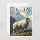Marco Polo Sheep in Tajik National Park Travel ポストカード (正面/裏面)