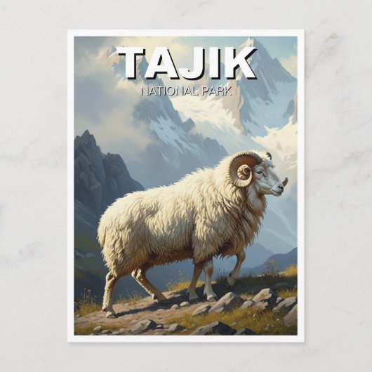Marco Polo Sheep in Tajik National Park Travel ポストカード (正面)