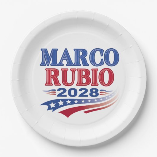 Marco Rubio 2028 (3st) ペーパープレート (正面)