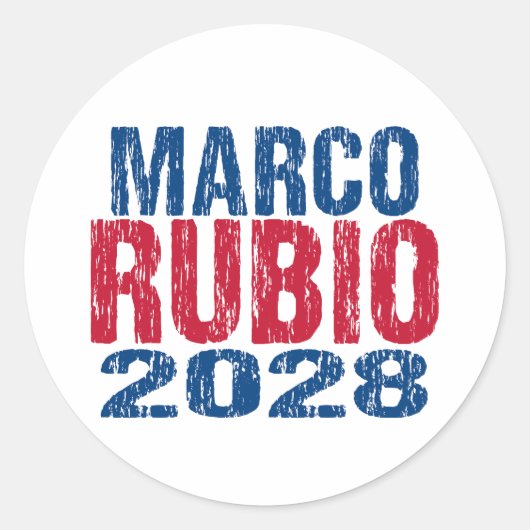 Marco Rubio 2028 (dis) ラウンドシール (正面)