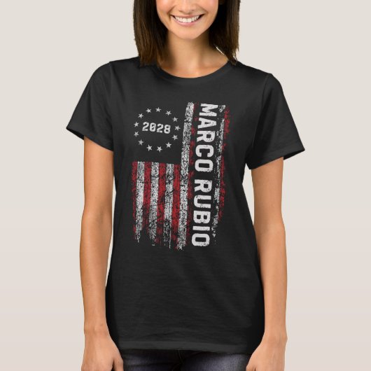 Marco Rubio 2028 President 48 Election Campaign Us Tシャツ (正面)