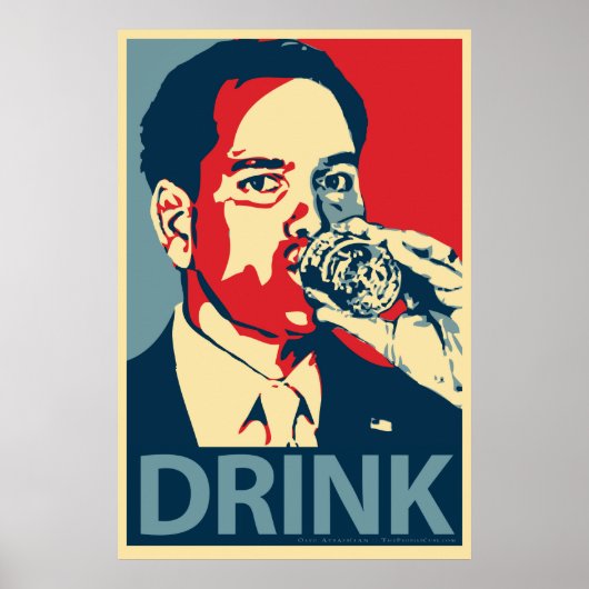 Marco Rubio - "Drink" Obama Parody Poster ポスター (正面)