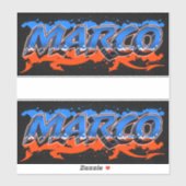 Marco Vorname Name Graffiti Aufkleber Sticker シール (シート)