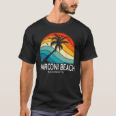 Marconi Beach Massachusetts Beach Palm Tree Souven Tシャツ (正面)