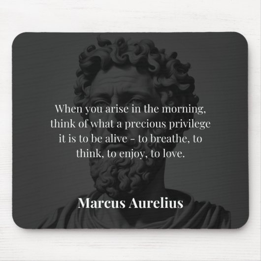 Marcus Aureliusの朝の反射：感謝 マウスパッド (正面)