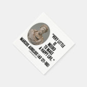 Marcus Aureliusほとんど必要なく幸せな生活を作る スタンダードカクテルナプキン (角)
