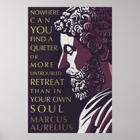 Marcus Aurelius引用文：より静かまたはより厄介な ポスター (正面)