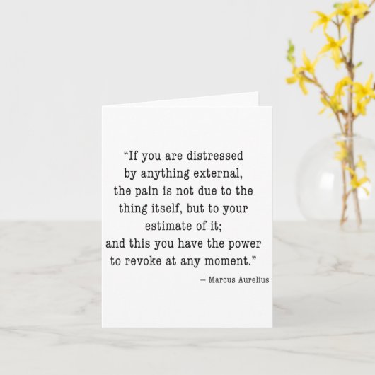 Marcus Aurelius引用文Tee Thoughts On Perspective カード (黄色い花)