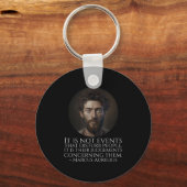 Marcus Aurelius – 古代ローマのストイック哲学Q キーホルダー (正面)