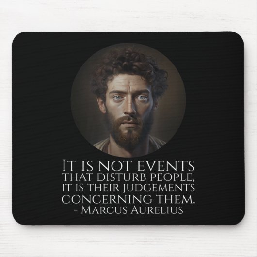 Marcus Aurelius – 古代ローマのストイック哲学Q マウスパッド (正面)