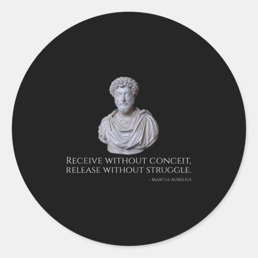 Marcus Aurelius – 古代ローマ経済哲学ク ラウンドシール (正面)