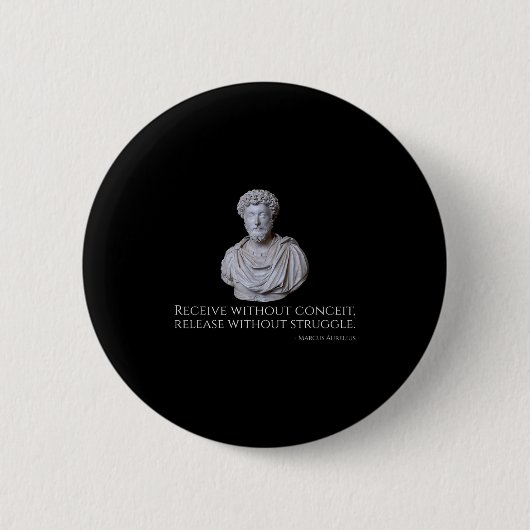 Marcus Aurelius – 古代ローマ経済哲学ク 缶バッジ (正面)