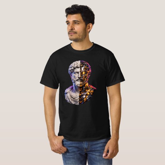 Marcus Aurelius Cyberpunk Tee Tシャツ (正面フル)