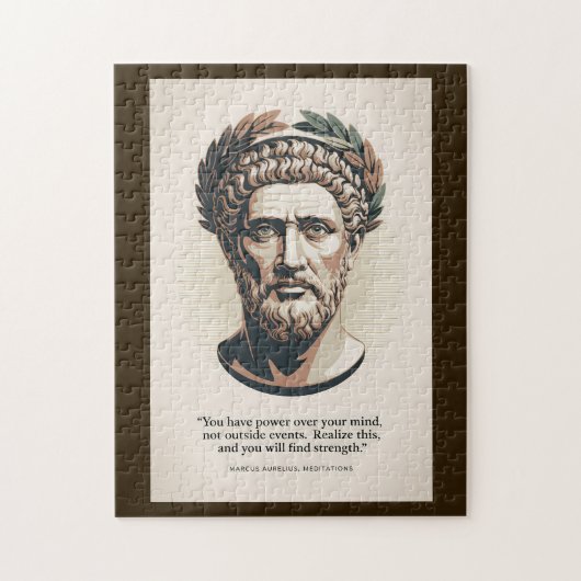 Marcus Aurelius Meditations Quote Illustration Art ジグソーパズル (縦)