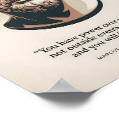 Marcus Aurelius Meditations Quote Illustration Art ポスター (角)