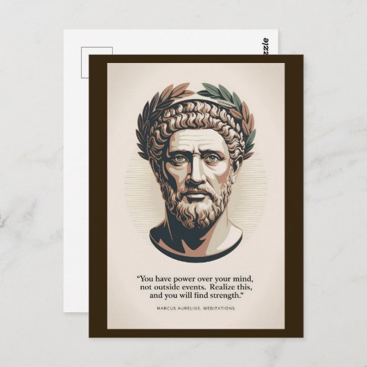 Marcus Aurelius Meditations Quote Illustration Art ポストカード (正面/裏面)