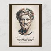 Marcus Aurelius Meditations Quote Illustration Art ポストカード (正面)