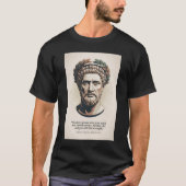 Marcus Aurelius Meditations Quote Illustration Art Tシャツ (正面)