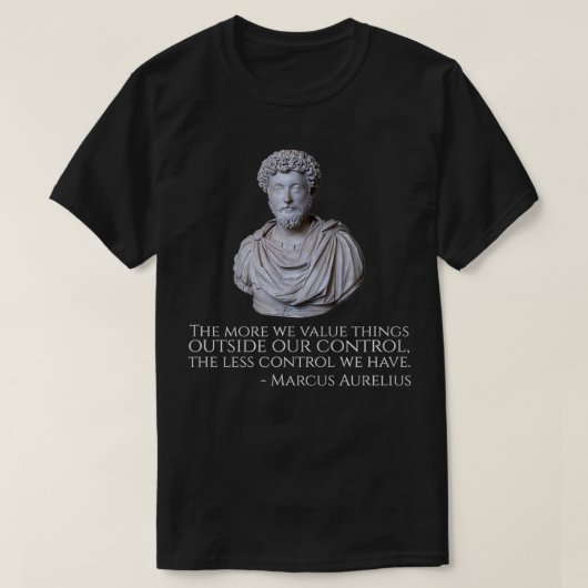 Marcus Aurelius  Motivational Stoicism Philosophy  Tシャツ (デザイン正面)