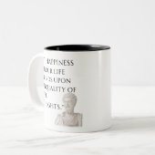 Marcus Aurelius Quote Mug ツートーンマグカップ (正面左)