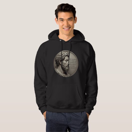Marcus Aurelius Stoic Quote Hoodie パーカ (正面フル)