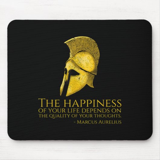 Marcus Aurelius Stoic Quote On Happness - Roman Ph マウスパッド (正面)