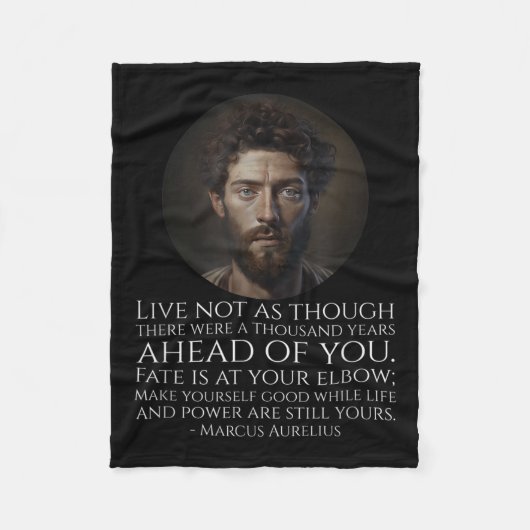 Marcus Aurelius Stoicism - Roman Stoic Philosophy  フリースブランケット (正面)