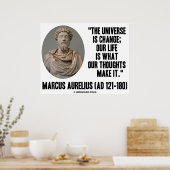 Marcus Aurelius Universeが変化の考え ポスター (キッチン)