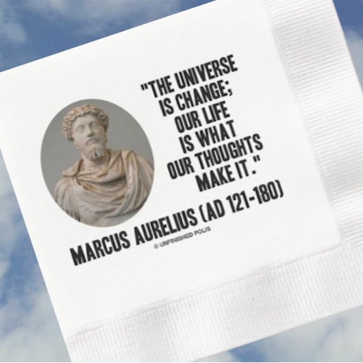 Marcus Aurelius Universe Change Life Thoughts Qte スタンダードカクテルナプキン