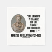 Marcus Aurelius Universe Change Life Thoughts Qte スタンダードカクテルナプキン (正面)