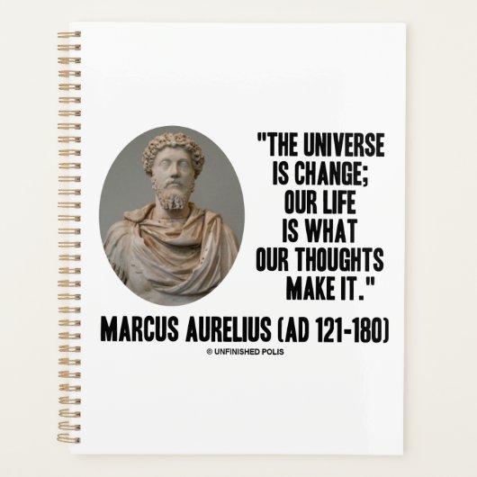 Marcus Aurelius Universe Change Life Thoughts Qte プランナー手帳 (正面)