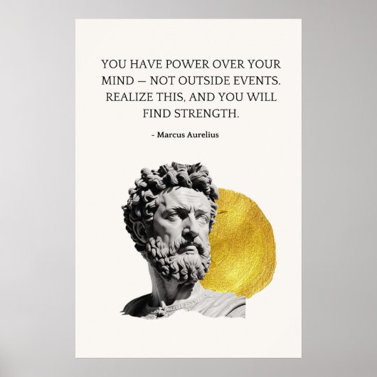 Marcus Aurelius Wisdom Quote ポスター (正面)