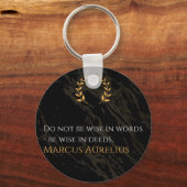 Marcus Aurelius's Wisdom: Actions Speak Louder Tha キーホルダー (裏面)