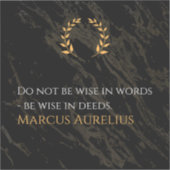 Marcus Aurelius's Wisdom: Actions Speak Louder Tha シール (正面)