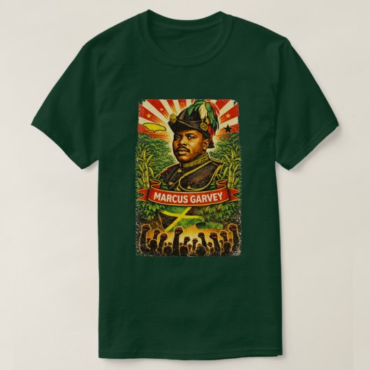 Marcus Garvey Pan-African Revolutionary T-Shirt Tシャツ (デザイン正面)