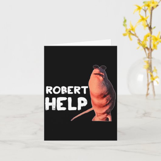 Marcus The Worm Meme Funny Graphics Vrchat Robert  カード (黄色い花)