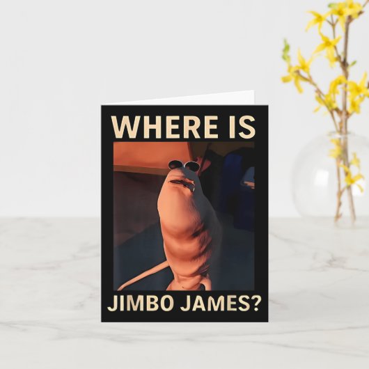 Marcus The Worm Where Is Jimbo James Funny Meme  カード (黄色い花)