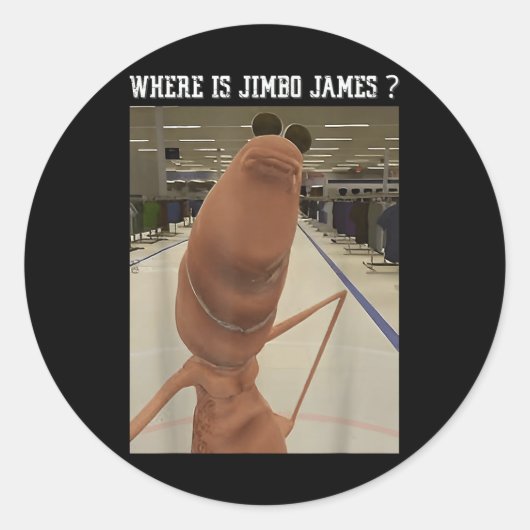 Marcus The Worm Where Is Jimbo James Meme ラウンドシール (正面)