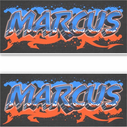 Marcus Vorname Name Graffiti Aufkleber Sticker シール (正面)