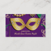 Mard Gras Masquerade Party Drink Ticket 名刺 (裏面)